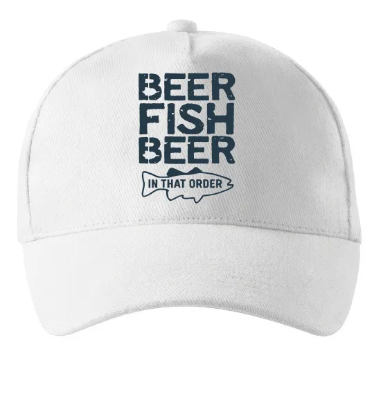Кепка Beer fish beer Белый фото