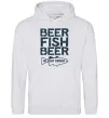 Женская толстовка (худи) Beer fish beer Серый меланж фото