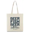 Эко-сумка Beer fish beer Бежевый фото