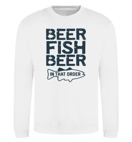 Свитшот Beer fish beer Белый фото