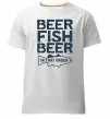 Мужская премиум футболка Beer fish beer Белый Мужская премиум футболка Beer fish beer Белый фото