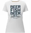 Женская премиум футболка Beer fish beer Белый Женская премиум футболка Beer fish beer Белый фото