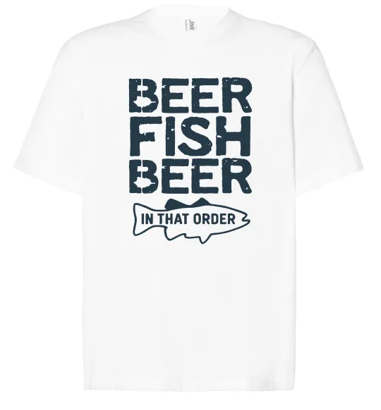 Футболка Оверсайз Beer fish beer Белый фото