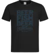 Мужская футболка Beer fish beer Черный фото