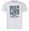 Мужская футболка Beer fish beer Белый фото