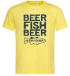 Мужская футболка Beer fish beer Лимонный фото