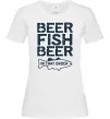 Женская футболка Beer fish beer Белый фото