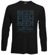 Лонгслив Beer fish beer Черный фото