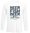 Лонгслив Beer fish beer Белый фото
