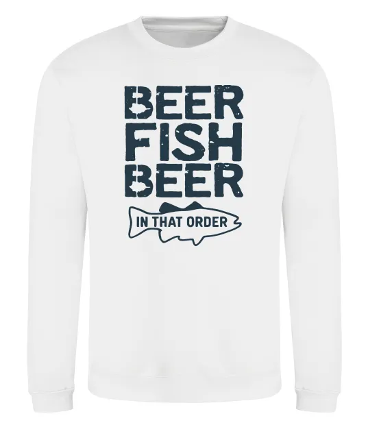 Свитшот Beer fish beer Белый фото