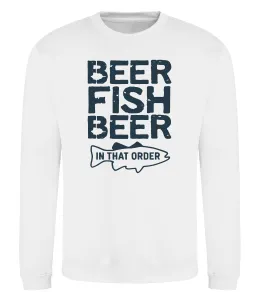 Світшот Beer fish beer Білий фото