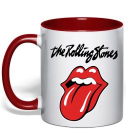 Чашка с цветной ручкой The Rolling Stones, колір - червоний Чашка с цветной ручкой The Rolling Stones, колір - червоний