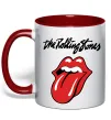 Чашка с цветной ручкой The Rolling Stones, колір - червоний Красный Чашка с цветной ручкой The Rolling Stones, колір - червоний Красный фото