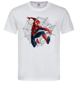 Чоловіча футболка Паутина Спайдермен, колір - білий, розмір - XL Білий фото