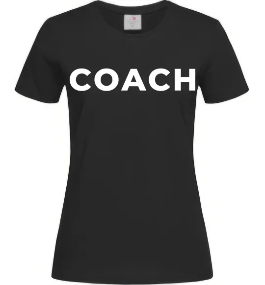 Жіноча футболка Coach, колір - чорний, розмір - S Чорний фото