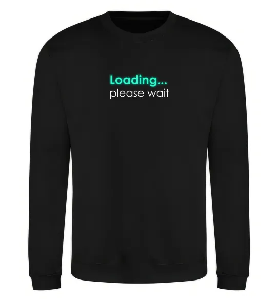 Світшот Loading...please wait Чорний фото