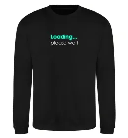 Свитшот Loading...please wait Черный фото