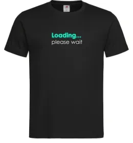 Мужская футболка Loading...please wait Черный фото