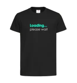 Детская футболка Loading...please wait Черный фото