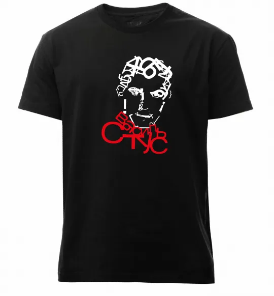 Мужская премиум футболка Василь Стус арт Черный фото