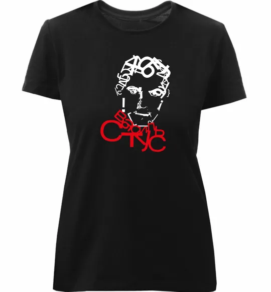 Женская премиум футболка Василь Стус арт Черный фото