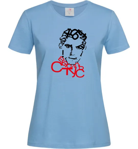 Женская футболка Василь Стус арт Голубой фото