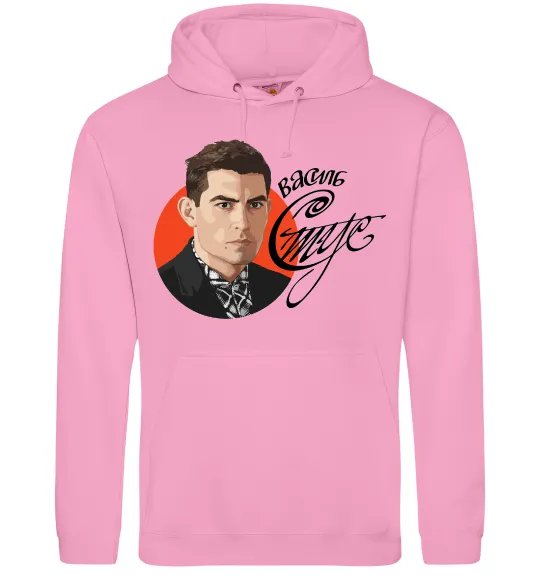 Мужская толстовка (худи) Стус Василь портрет та підпис Розовый фото