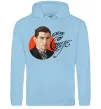 Женская толстовка (худи) Стус Василь портрет та підпис Голубой фото