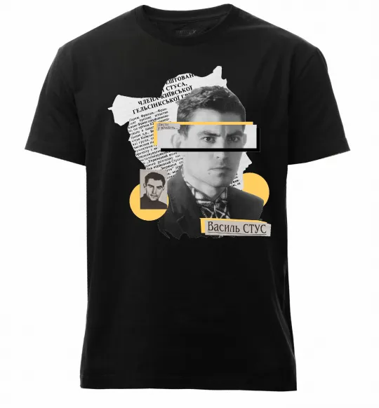 Мужская премиум футболка Василь Стус Черный фото