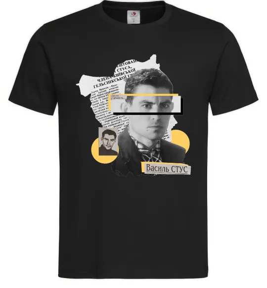 Мужская футболка Василь Стус Черный фото