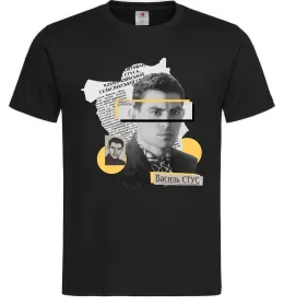 Мужская футболка Леся Українка портрет з маками Черный фото Мужская футболка Леся Українка портрет з маками Черный фото