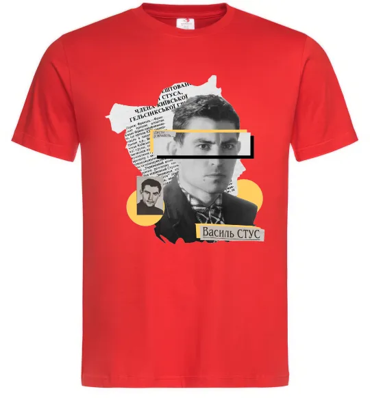 Мужская футболка Василь Стус Красный фото