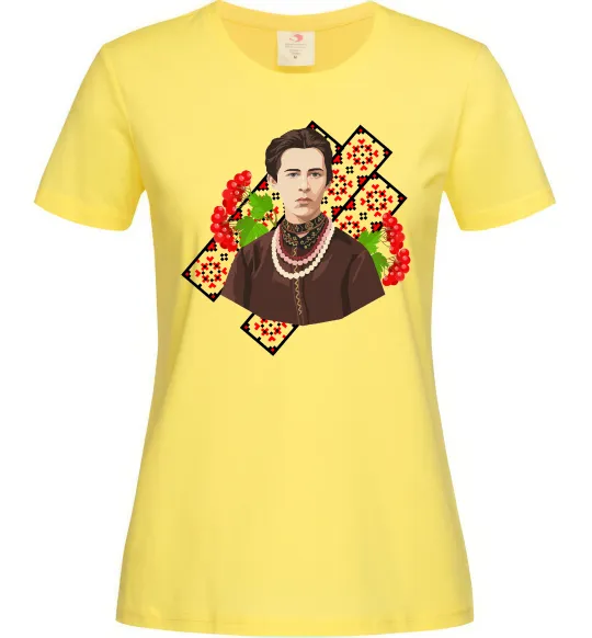 Женская футболка Леся Українка та калина Лимонный фото