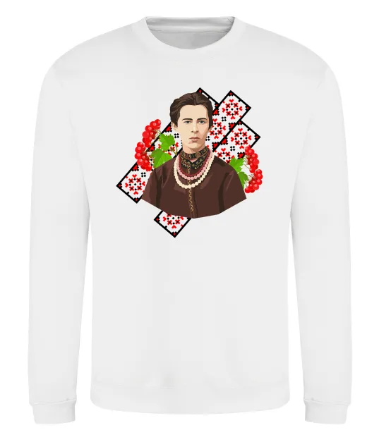 Свитшот Леся Українка та калина Белый фото