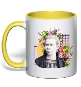 Чашка с цветной ручкой