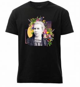 Мужская премиум футболка Леся Українка з квітами