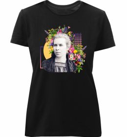 Женская премиум футболка Леся Українка з квітами Женская премиум футболка Леся Українка з квітами