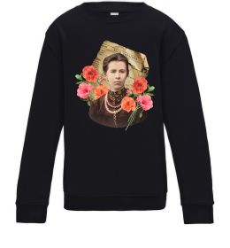 Детский Свитшот Леся Українка портрет з маками Детский Свитшот Леся Українка портрет з маками