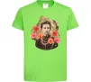 Детская футболка Леся Українка портрет з маками Лаймовый Детская футболка Леся Українка портрет з маками Лаймовый фото