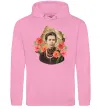 Мужская толстовка (худи) Леся Українка портрет з маками Розовый фото