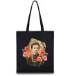 Эко-сумка Леся Українка портрет з маками Черный Эко-сумка Леся Українка портрет з маками Черный фото