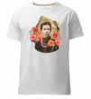 Мужская премиум футболка Леся Українка портрет з маками Белый Мужская премиум футболка Леся Українка портрет з маками Белый фото