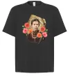 Футболка Оверсайз Леся Українка портрет з маками Черный Футболка Оверсайз Леся Українка портрет з маками Черный фото