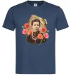 Мужская футболка Леся Українка портрет з маками Темно-синий Мужская футболка Леся Українка портрет з маками Темно-синий фото