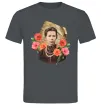 Мужская футболка Леся Українка портрет з маками Графит Мужская футболка Леся Українка портрет з маками Графит фото