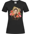 Женская футболка Леся Українка портрет з маками Черный Женская футболка Леся Українка портрет з маками Черный фото