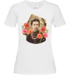 Женская футболка Леся Українка портрет з маками Белый Женская футболка Леся Українка портрет з маками Белый фото