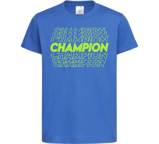 Детская футболка Champion Ярко-синий фото