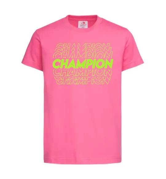 Детская футболка Champion Ярко-розовый фото