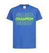 Детская футболка Champion Ярко-синий фото